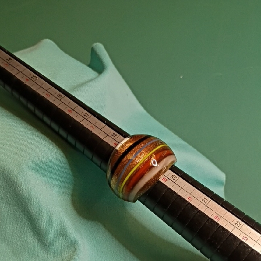 Murano Multicolor Striped Ring